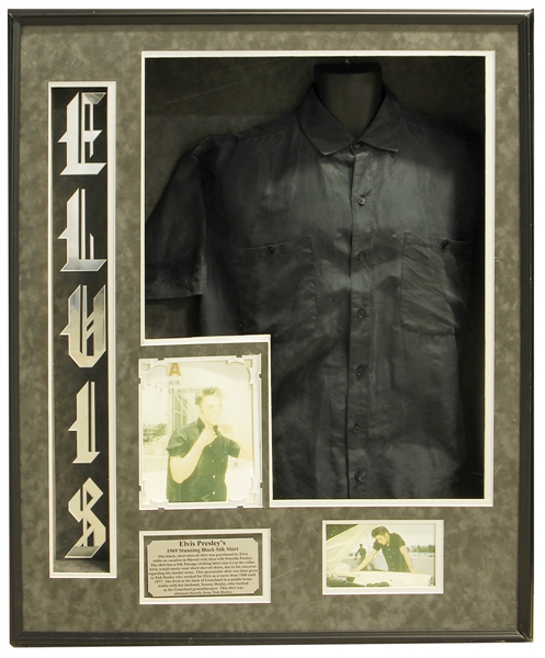 Elvis Presley Owned & Worn Black Silk Shirt Circa 1969 (Elvis Presley Museum & Tish Henley)