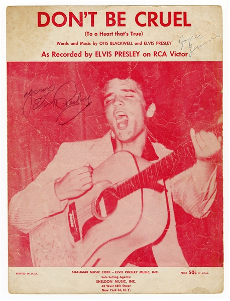 Elvis Presley Signed Dont Be Cruel Sheet Music