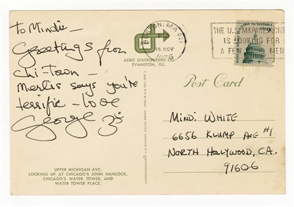 George Harrison Handwritten Postcard (REAL)