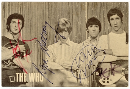 The Who Vintage Signed 1966 Fan Club Photograph (REAL)