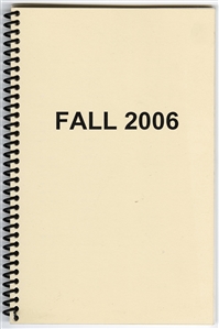 Bob Dylan Original Fall 2006 Concert Tour Used Itinerary Book