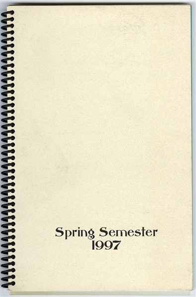 Bob Dylan Original Spring Semester 1997 Concert Tour Used Itinerary Book