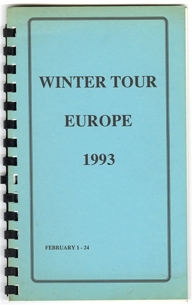 Bob Dylan Original Winter Tour Europe 1992 (February 1 - 24) Concert Tour Used Itinerary Book