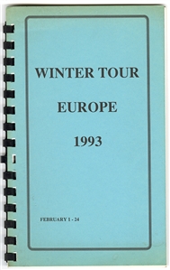 Bob Dylan Original Winter Tour Europe 1992 (February 1 - 24) Concert Tour Used Itinerary Book