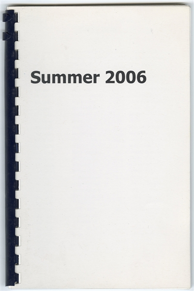 Bob Dylan Original Summer 2006 Concert Tour Used Itinerary Book