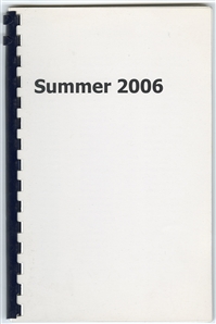 Bob Dylan Original Summer 2006 Concert Tour Used Itinerary Book