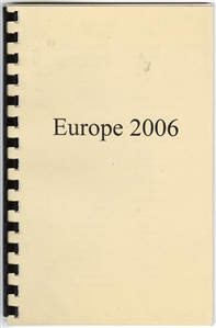 Bob Dylan Original Europe 2006 Concert Tour Used Itinerary Book