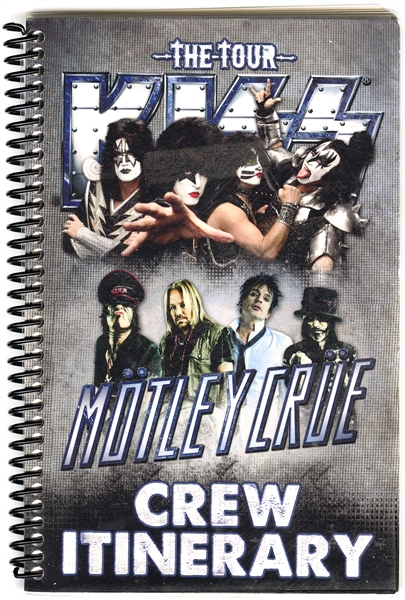 KISS & Motley Crue 2012 “The Tour” Used Itinerary Book