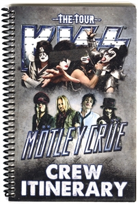 KISS & Motley Crue 2012 “The Tour” Used Itinerary Book