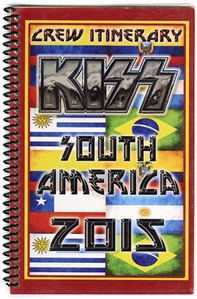 KISS 2015 South American Tour Used Itinerary Book