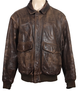 George Harrison Owned & Worn Heavy Lord & Taylor Brown Leather Jacket