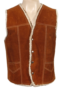 John Denver Stage Worn & Owned Brown Suede Vest