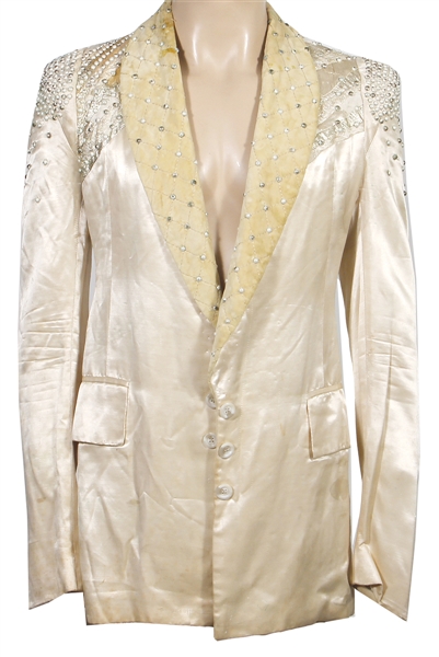 Michael Jackson Owned & Worn Vintage Bead Embellished Gold & Cream Tuxedo Jacket (Frank Cascio)