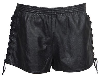 Freddie Mercury Queen Stage Worn Iconic Black Leather Biker Shorts