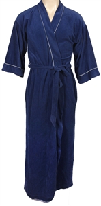 Michael Jackson Owned & Worn Blue Christian Dior Robe with White Trim and Belt (Frank Cascio)