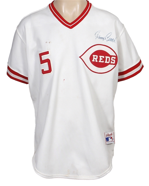 Johnny Bench Signed Cincinnati Reds #5 Baseball Jersey