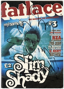 Eminem Vintage Signed 1999 “Fat Lace” Magazine with Middle Finger Drawing