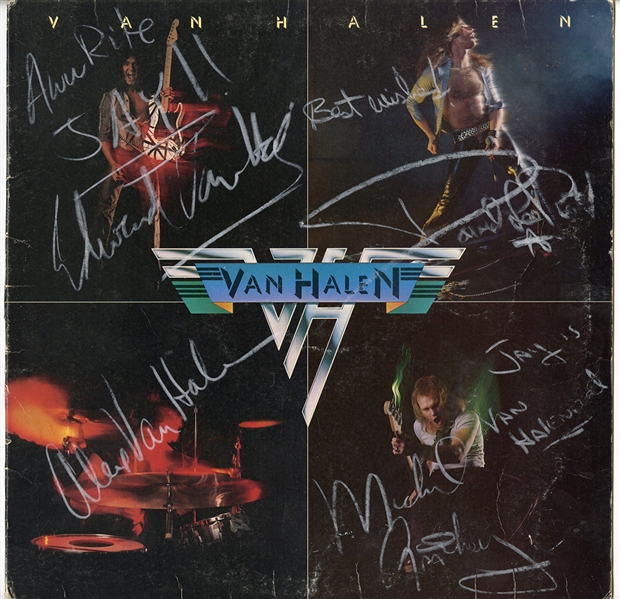 Van Halen Vintage Signed Debut Album (REAL)