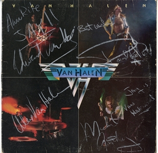 Van Halen Vintage Signed Debut Album (REAL)