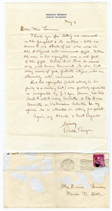 President Ronald Reagan 1962 Handwritten and Signed Letter Relating to Communism (JSA)