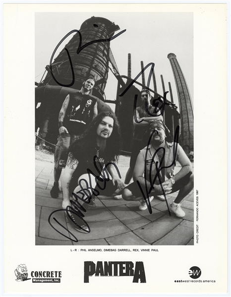 Pantera Band Signed Promotional Photograph (REAL)