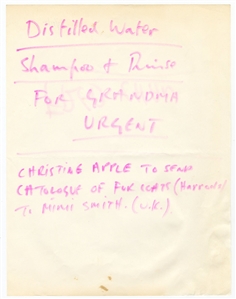 John Lennon Handwritten To-Do List (REAL)