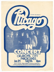 Chicago Original 1972 Concert Flyer