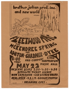 Fleetwood Mac Original 1972 Concert Flyer