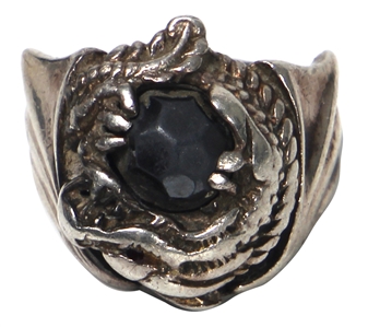 Ozzy Osbourne Owned & Worn Sterling Silver "Dragon" Ring