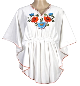 Janis Joplin Owned & Worn Embroidered Butterfly-Sleeve Blouse