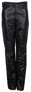 Mick Jagger Stage Worn Custom Black Leather Pants