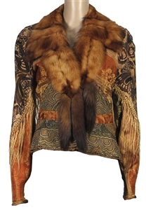 Heart Nancy Wilson Stage Worn Custom Made Elaborate Tapestry Jacket with Fur Collar