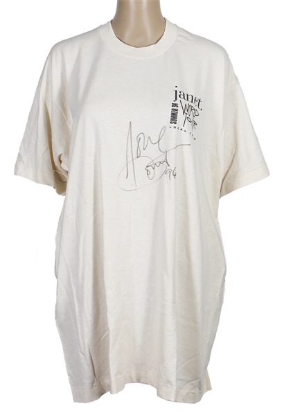 Janet Jackson Signed Summer 1994 World Tour Local Crew Shirt