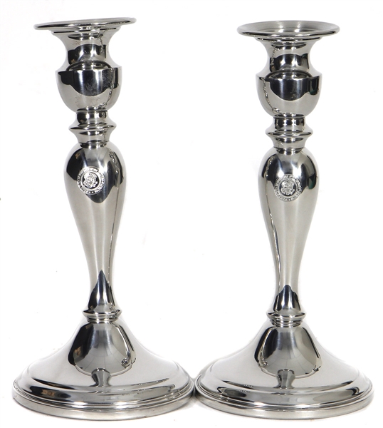 Official White House Stamped Candlesticks Salisbury Pewter