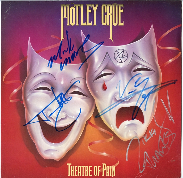 Motley Crue Band Signed “Theatre Of Pain” Album (REAL)