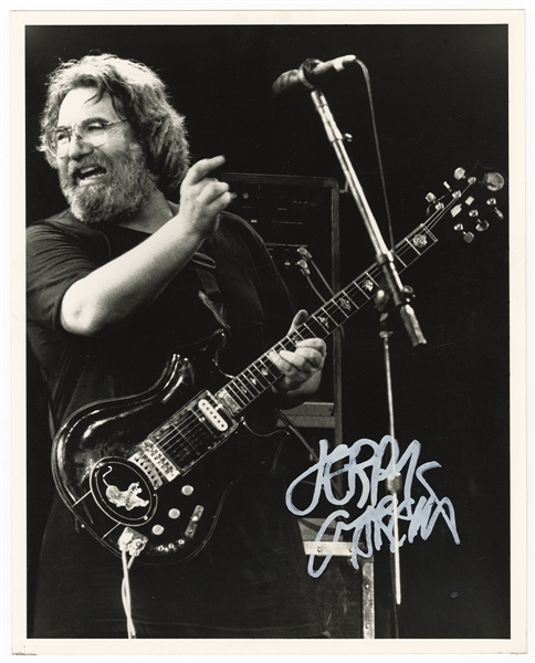 The Grateful Dead Jerry Garcia Signed Promotional Photograph with Original Signed Envelope (REAL)