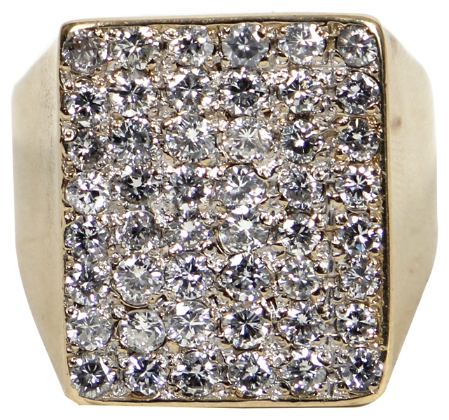 Elvis Presley Owned & Worn 14kt Gold Diamond Ring