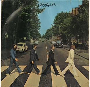 George Harrison Signed Beatles "Abbey Road" Album (REAL)