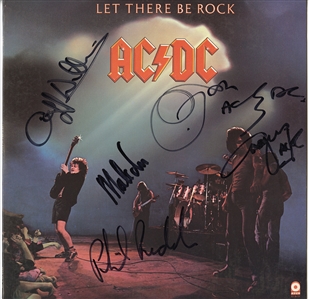 AC/DC Signed "Let There Be Rock" Album With Bon Scott - Best Example Weve Seen (JSA & REAL)