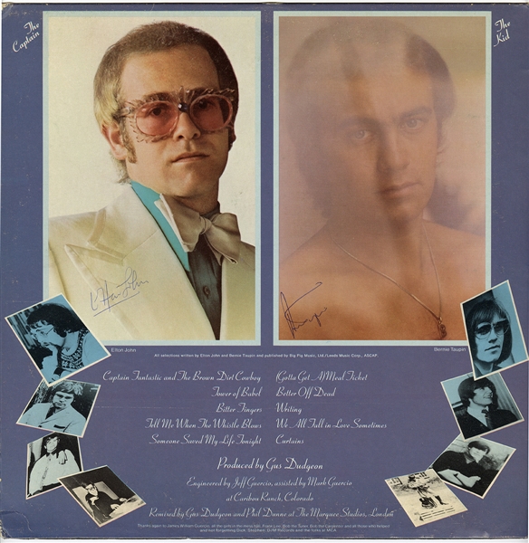 Elton John & Bernie Taupin Signed "Captain Fantastic and the Brown Dirt Cowboy" Album (Beckett)