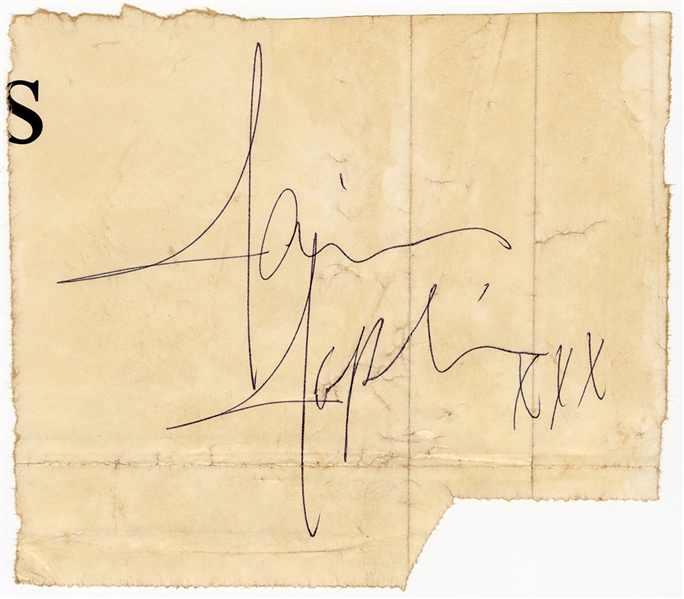 Janis Joplin Signed Cut (REAL)