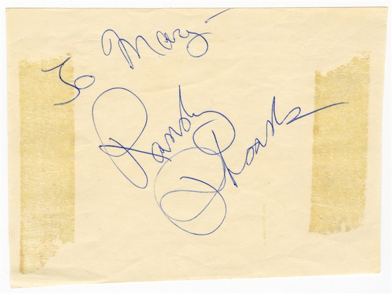 Randy Rhoads Signed Cut (REAL)