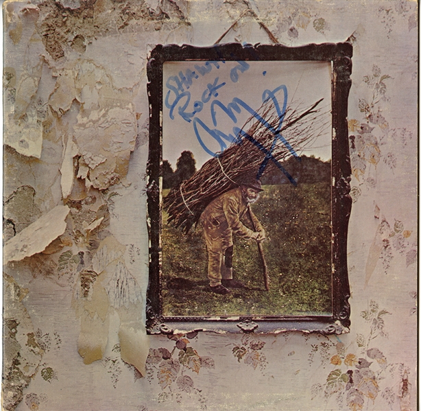 Jimmy Page Signed “Led Zeppelin IV” Album (REAL)