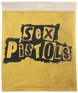 Sex Pistols Stage Used Circa 1977 Yellow & White Flag