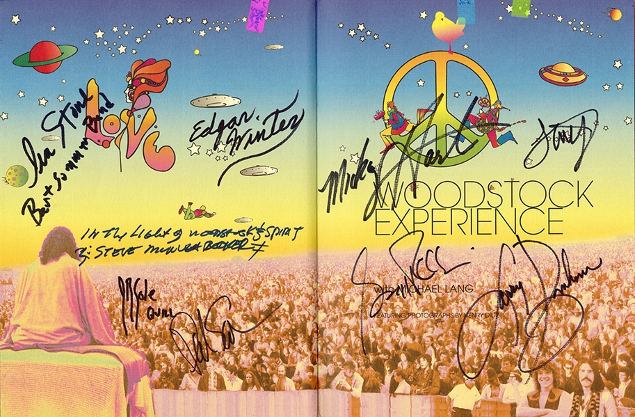 "Woodstock Experience Volume 1" Original Genesis Publication Limited Edition (687/1000) Book Signed by Arlo Guthrie, Michael Lang and Many, Many More