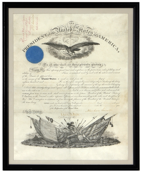 Abraham Lincoln Signed Military Appointment Document Dated July 25th, 1863 (JSA)