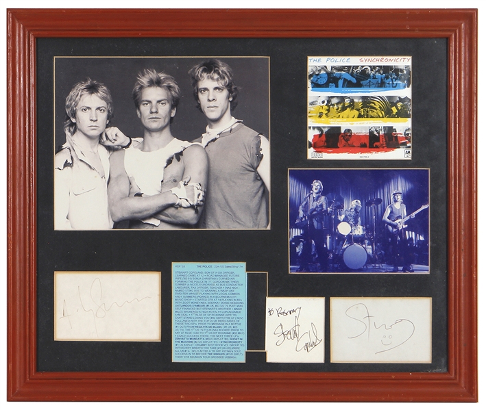 The Police Band Signed Framed Display