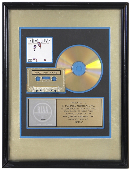 DMX “Belly” RIAA Certified Sales Award