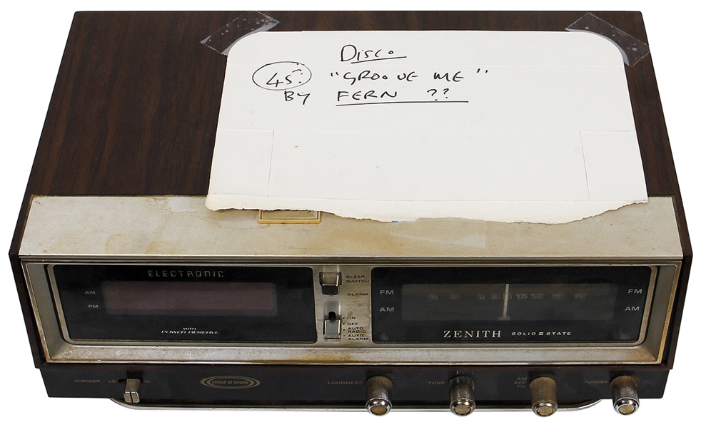 John Lennon Handwritten List Attached To Radio - Reference to “Disco & Groove Me” (REAL)