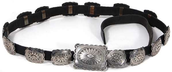 Jimi Hendrix Owned & Worn Silver Native Concho Belt